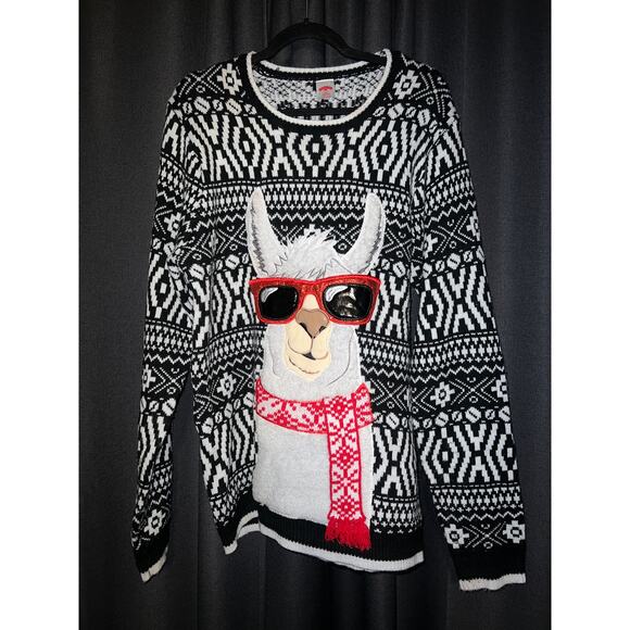 Ugly Christmas Sweater Xmas Size Large Llama - Picture 1 of 3